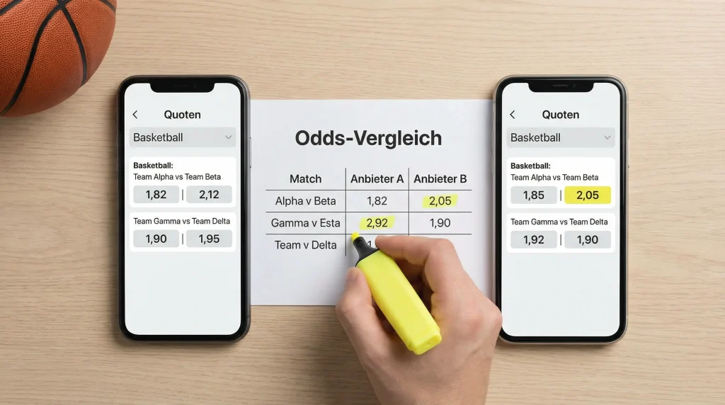 Basketball Quoten Vergleich — Wettquoten verschiedener Anbieter analysieren