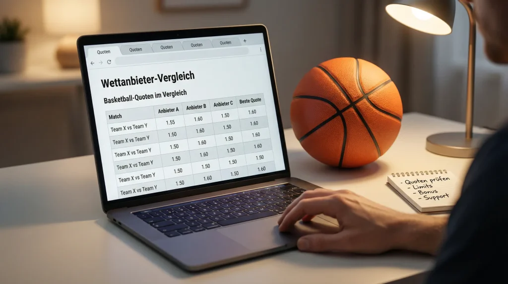 Basketball Wettanbieter Vergleich 2026 — die besten Buchmacher für Basketball