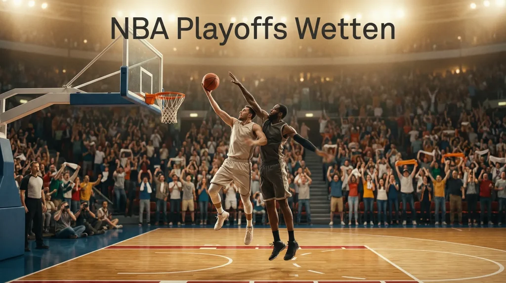 NBA Playoffs Wetten — intensive Spielszene in einer ausverkauften Playoff-Arena